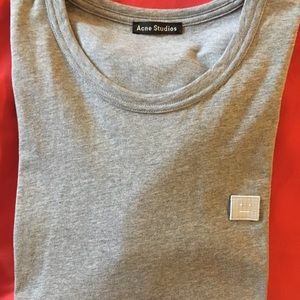 Acne Studios Nash Face Light Grey T-Shirt